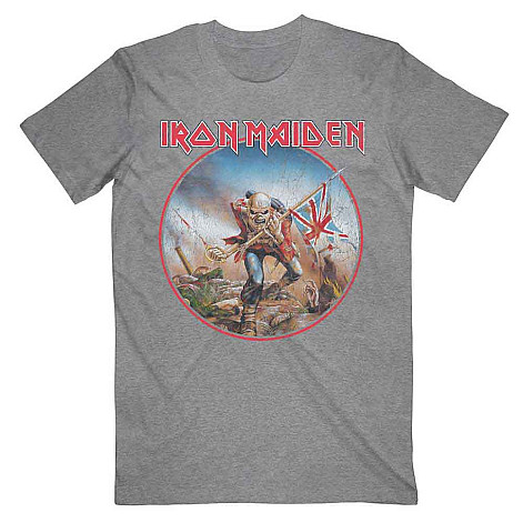 Iron Maiden t-shirt, Trooper Vintage Circle Grey, men´s