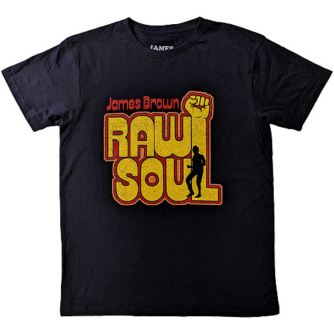 James Brown t-shirt, Raw Soul Black, men´s