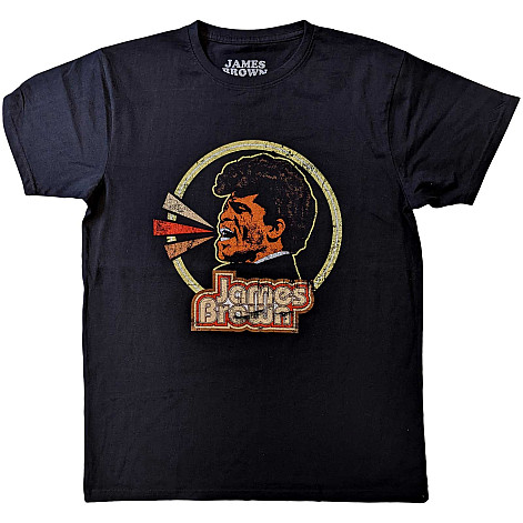 James Brown t-shirt, Circle & Logo Black, men´s