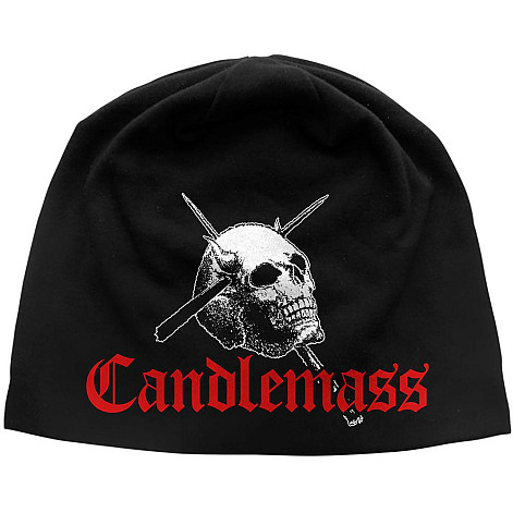 Candlemass winter beanie cap elastický, Skull & Logo Black