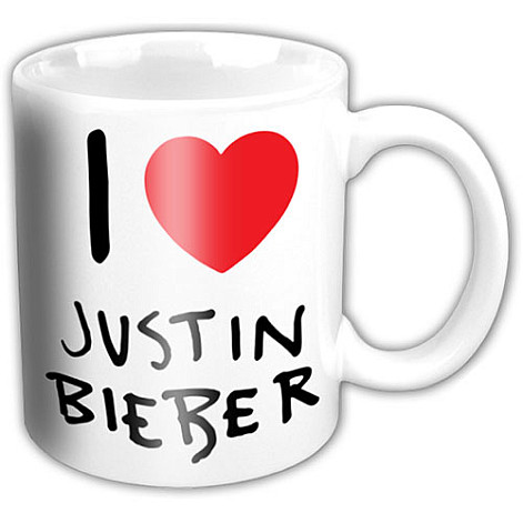 Justin Bieber ceramics mug 320ml, I Love JB