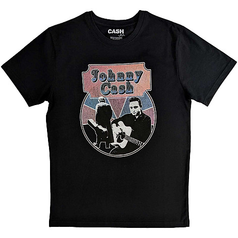 Johnny Cash t-shirt, Walking Guitar & Front On Black, men´s