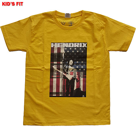 Jimi Hendrix t-shirt, Peace Flag Yellow, kids