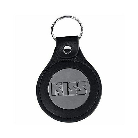 KISS keychain, Logo Leather Fob