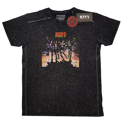 KISS t-shirt, Destroyer Snow Washed Black, men´s