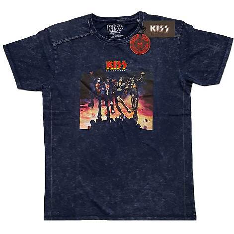 KISS t-shirt, Destroyer Snow Washed Blue, men´s