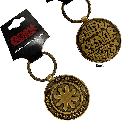 Kreator keychain 45mm, Satan Is Real Emblem