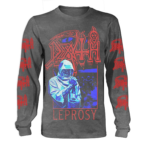 Death t-shirt long rukáv, Leprosy Posterized Vintage Wash, men´s