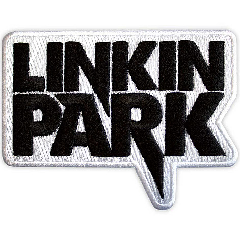 Linkin Park tkaná patch/nažehlovačka PES 95 x 70 mm, Black Logo