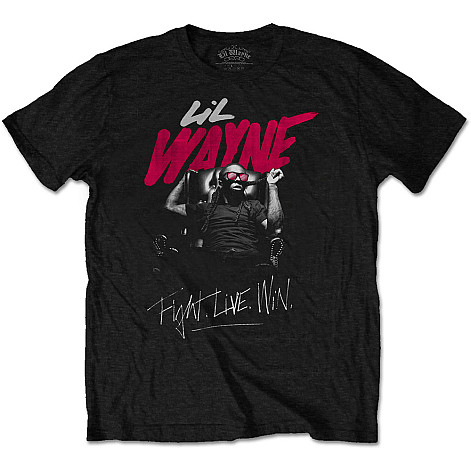 Lil Wayne t-shirt, Fight, Live, Win Black, men´s