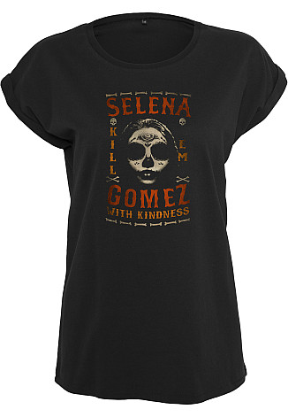 Selena Gomez tričko, Kill Em Skull Tee Girly Black, ladies