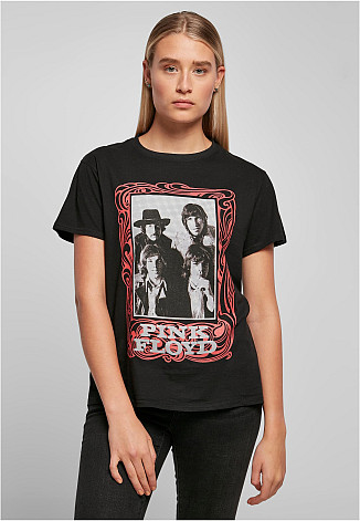 Pink Floyd t-shirt, Logo Faces Girly Black, ladies