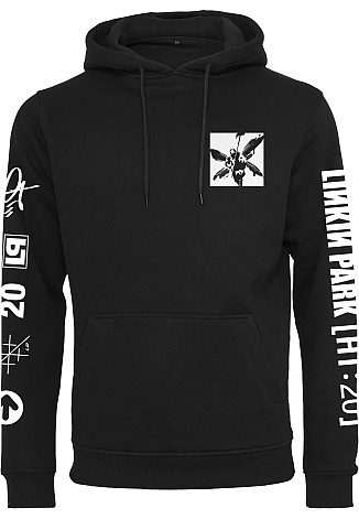 Linkin Park mikina, Anniversary Logo Sleeves Prints Hoody Black, men´s