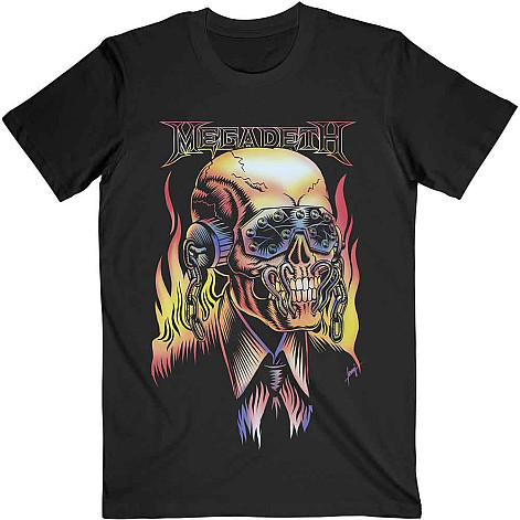 Megadeth t-shirt, Flaming Vic Black, men´s