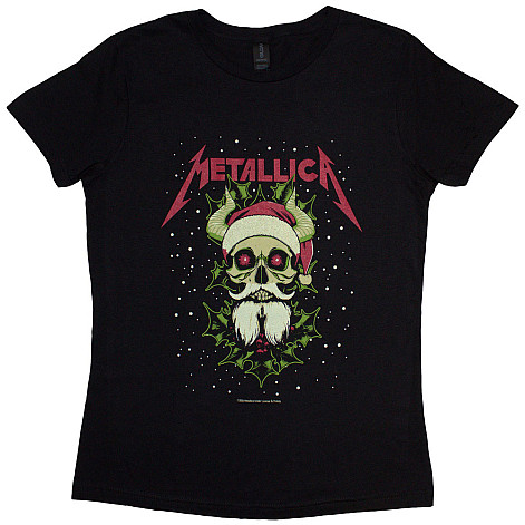 Metallica t-shirt, Santa Horns Black, ladies