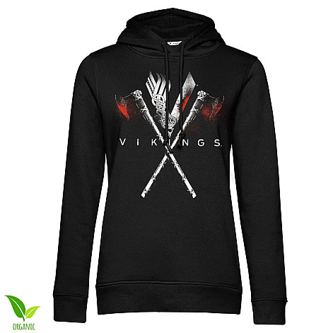 Vikings mikina, Axes Girly Organic Black, ladies