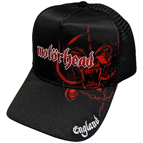 Motorhead snapback, England Red Warpig Mesh Black