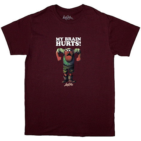 Monty Python t-shirt, My Brain Hurts Maroon Red, men´s