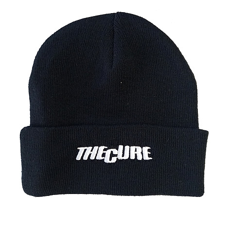 The Cure winter beanie cap, Text Logo Black, unisex