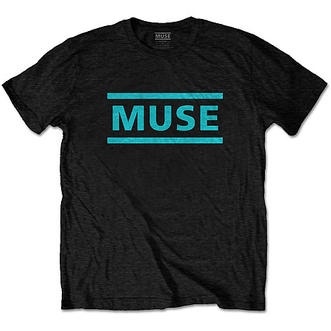 Muse t-shirt, Light Blue Logo Black, men´s