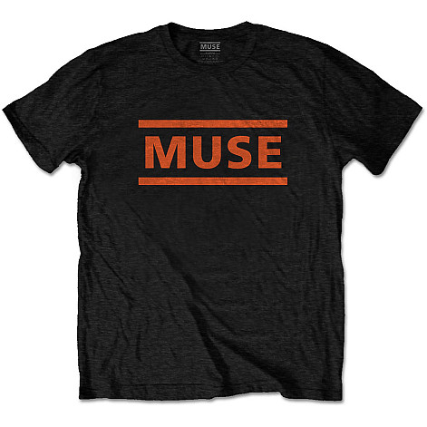 Muse t-shirt, Orange Logo Black, men´s