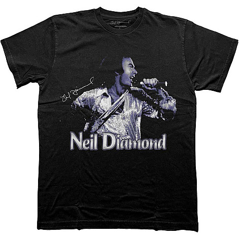 Neil Diamond t-shirt, Singing Black, men´s