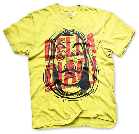 La Casa De Papel t-shirt, Masked Bella Ciao Yellow, men´s