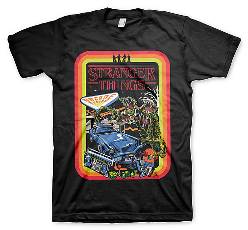 Stranger Things t-shirt, Retro Poster Black, men´s