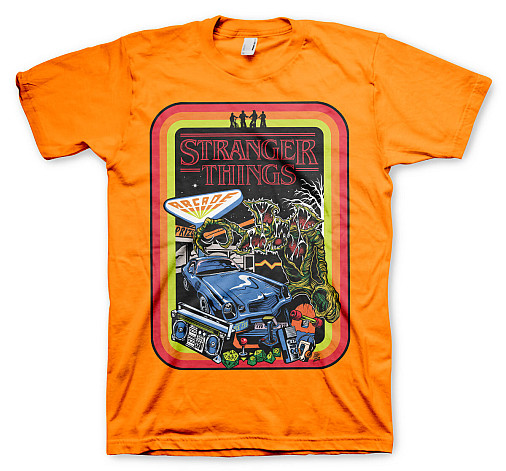 Stranger Things t-shirt, Retro Poster Orange, men´s