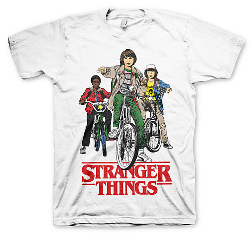 Stranger Things t-shirt, Bikes White, men´s