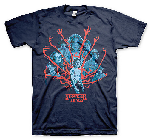 Stranger Things t-shirt, Stranger Things Characters Navy, men´s