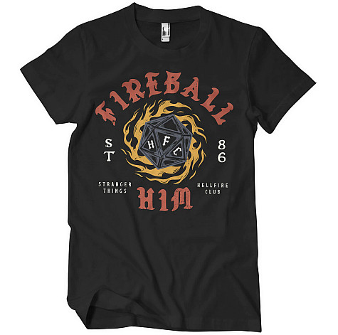 Stranger Things t-shirt, Fireball Him Black, men´s