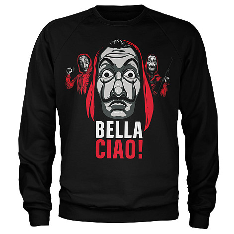 La Casa De Papel mikina, Bella Ciao! Sweatshirt Black, men´s