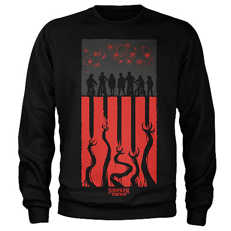 Stranger Things mikina, Flag Sweatshirt Black, men´s