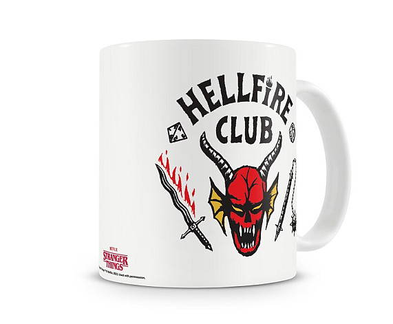 Stranger Things ceramics mug 250 ml, Hellfire Club White