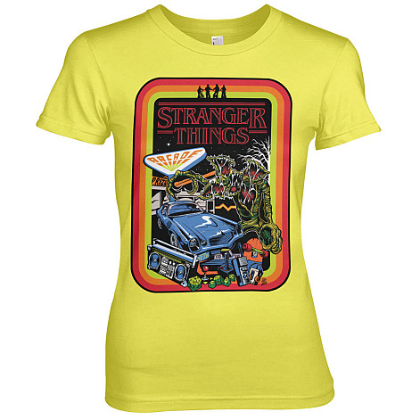 Stranger Things t-shirt, Retro Poster Girly Yellow, ladies