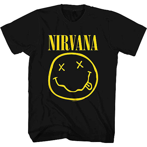 Nirvana t-shirt, Yellow Happy Face Black, men´s