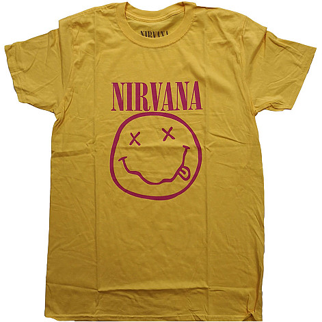 Nirvana t-shirt, Pink Smiley Yellow, men´s