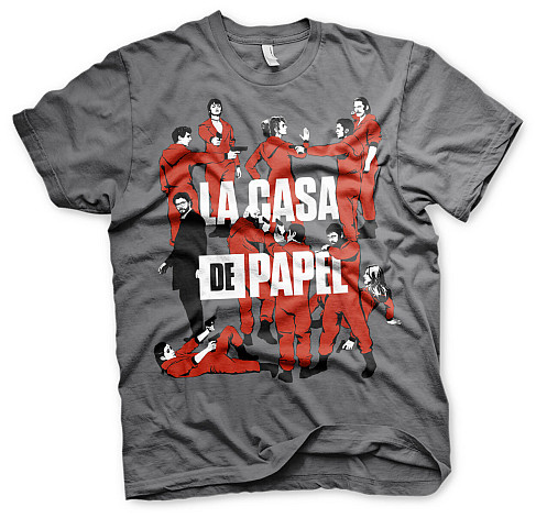 La Casa De Papel t-shirt, La Pandilla Dark Grey, men´s