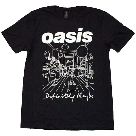 Oasis t-shirt, Definitely Maybe Line Drawing Black, men´s