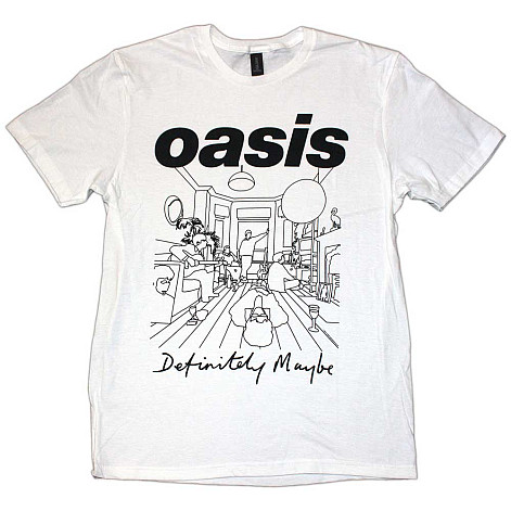 Oasis t-shirt, Definitely Maybe Line Drawing White, men´s