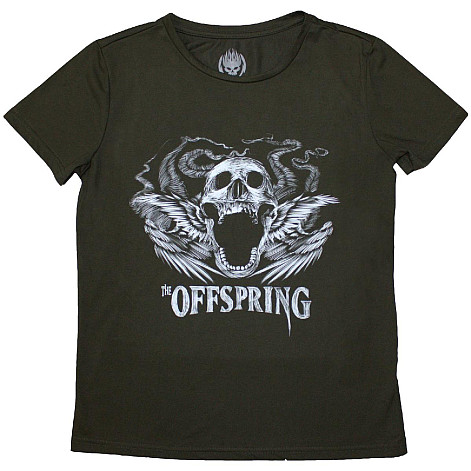 The Offspring t-shirt, Feathered Winged Skull Green, ladies