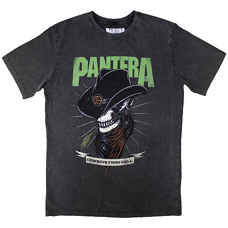 Pantera t-shirt, Skeleton Cowboy Wash Charcoal Grey, men´s