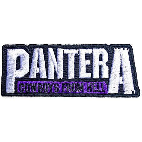 Pantera tkaná patch/nažehlovačka PES 105 x 40 mm, Cowboys from Hell