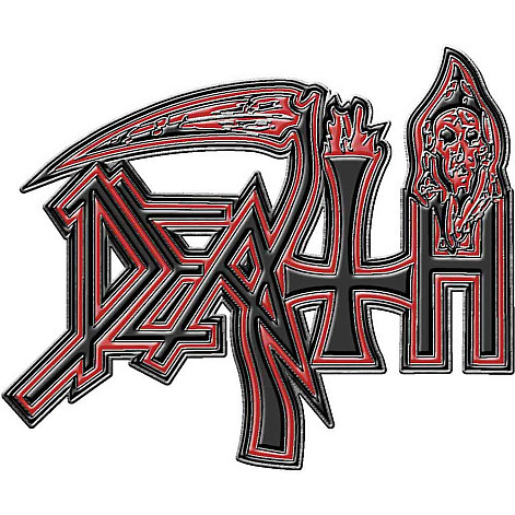 Death odznak 55 x 40 mm, Human Logo Red