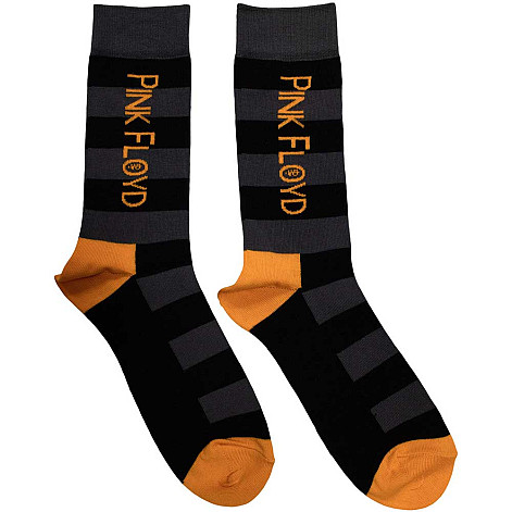 Pink Floyd ponožky, Orange Logo Black, unisex - velikost 6 až 11 (39 až 45)