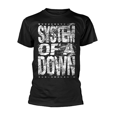 System Of A Down t-shirt, Distressed Logo Black, men´s