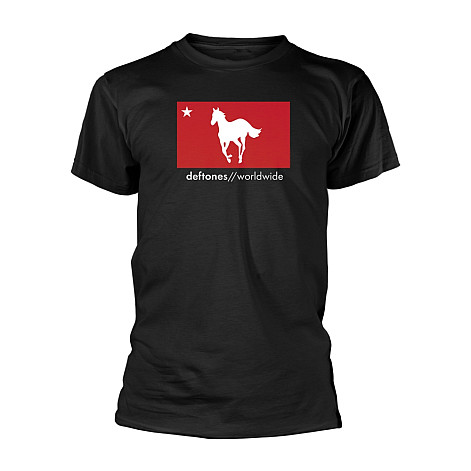 Deftones t-shirt, White Line Pony Worldwide Black, men´s