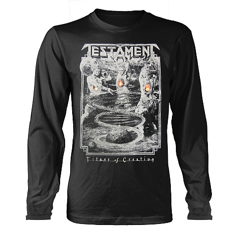 Testament t-shirt long rukáv, Titans Of Creation 2020 Tour BP Grey, men´s