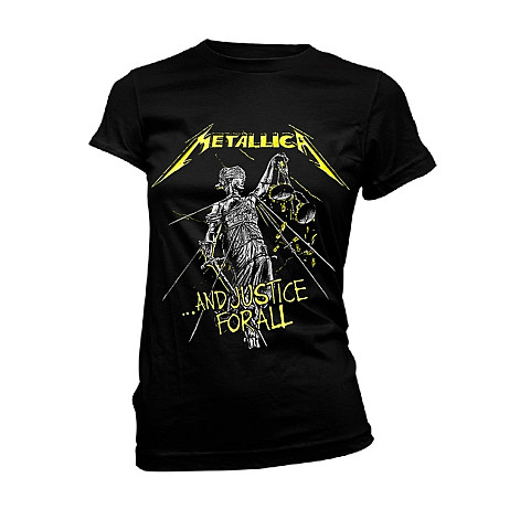 Metallica t shirt And Justice For All Tracpcs Black ladies Musicwear T shirts hoodies